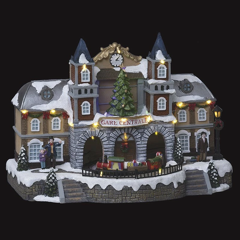 Village de noël animé, lumineux et musical gare centrale Village De Noël Animé, Lumineux Et Musical Gare Centrale -Ledepot-bailleul Soldes Magasin village de noel anime lumineux et musical gare du centre