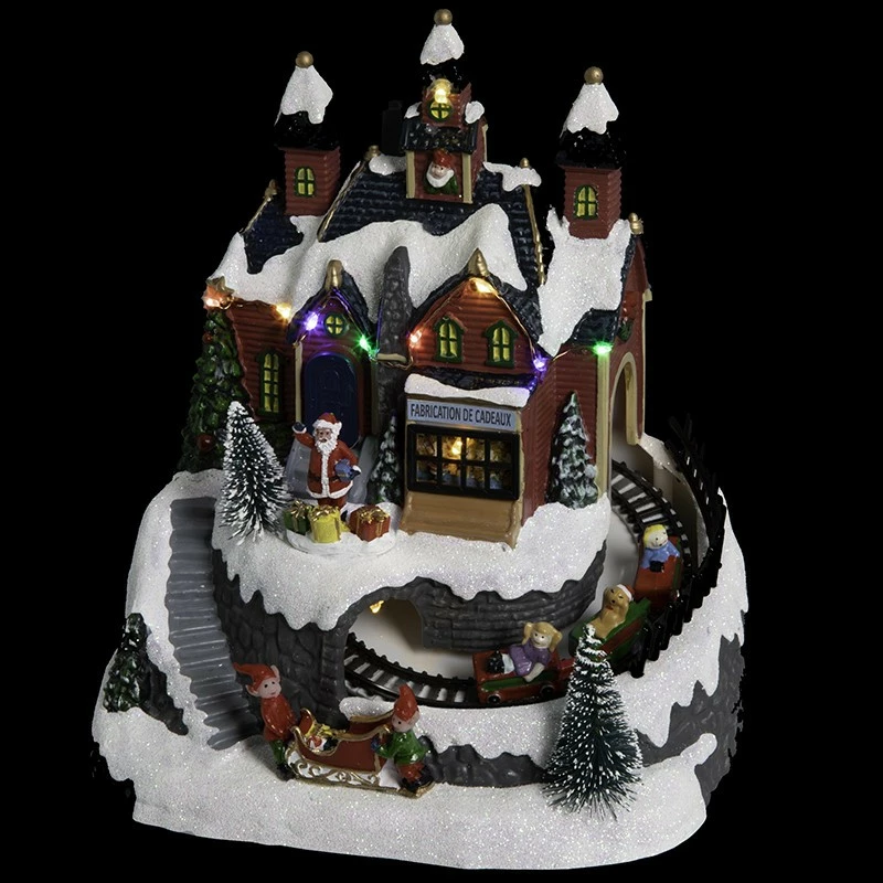 Village de Noël atelier + train lumineux, musical et animé Village De Noël Atelier + Train Lumineux, Musical Et Animé -Ledepot-bailleul Soldes Magasin village de noel atelier train lumineux musical et anime 1