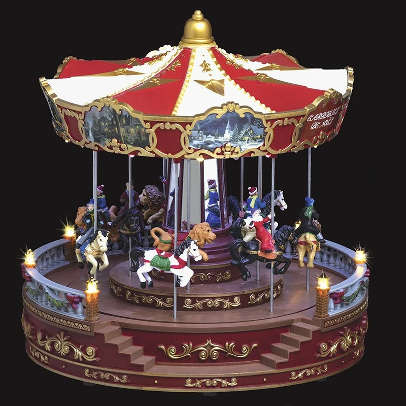 Village de noël carrousel animé, lumineux et musical Village De Noël Carrousel Animé, Lumineux Et Musical -Ledepot-bailleul Soldes Magasin village de noel carrousel anime lumineux et musical