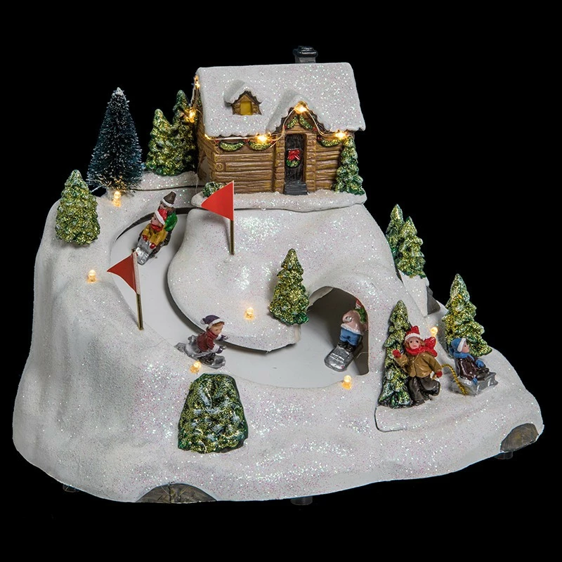 Village de Noël piste de luge animé et lumineux Village De Noël Piste De Luge Animé Et Lumineux -Ledepot-bailleul Soldes Magasin village de noel piste de luge anime et