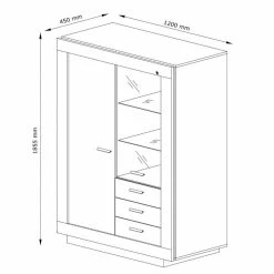 Vitrine 2 Portes 3 Tiroirs Marseille -Ledepot-bailleul Soldes Magasin vitrine 2 portes 3 tiroirs marseille 4