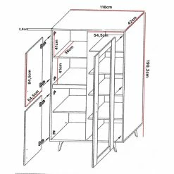 Vitrine 3 Portes Avec LED Wiva -Ledepot-bailleul Soldes Magasin vitrine 3 portes avec led wiva 5